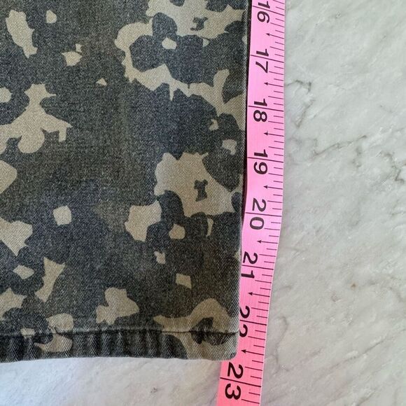 Anthropologie Amadi Pants size L Camo Floral High Rise Elastic Pants cotton - Picture 8 of 8